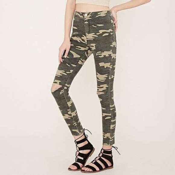 Camouflage skinny jeans - Picture 1 of 7
